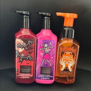 NEW lot of three Bath & Body Works Halloween Hand Soap Set
